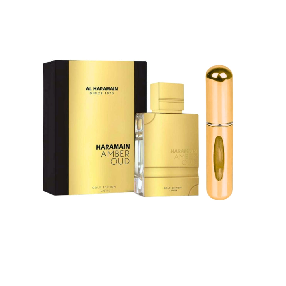 Perfume Amber Oud Gold Edition AlHaramain  Eau De Parfum Original Unisex Obsequio Atomizador