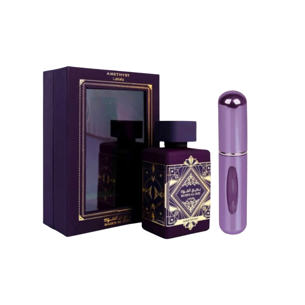 Perfume Badee Al Oud Amethyst Original 100ml Unisex Obsequio Atomizador