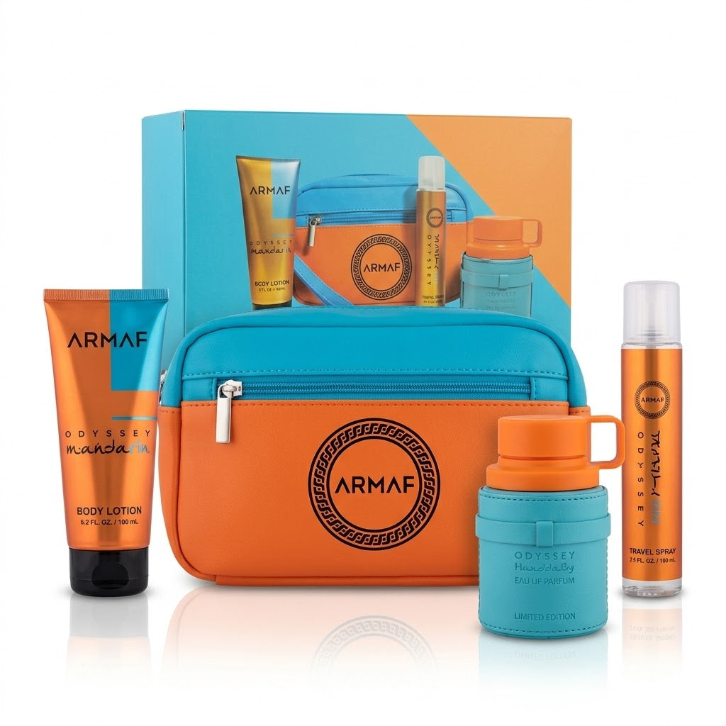 Set Armaf Odyssey Mandarin – Kit de Cuidado de 4 Piezas con Bolso Edición Limitada