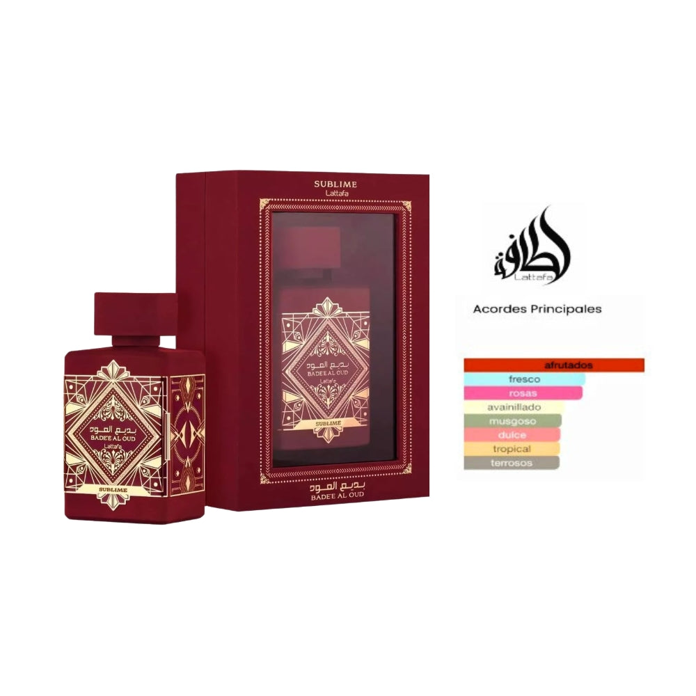 Perfume Lataffa Badee Al Oud Sublime Original 100ml Unisex Obsequio Atomizador