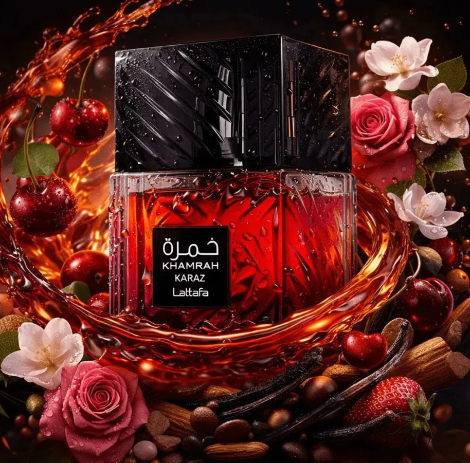 Lattafa Khamrah Karaz Eau de Parfum 100ml – La Tentación de la Cereza Gourmand