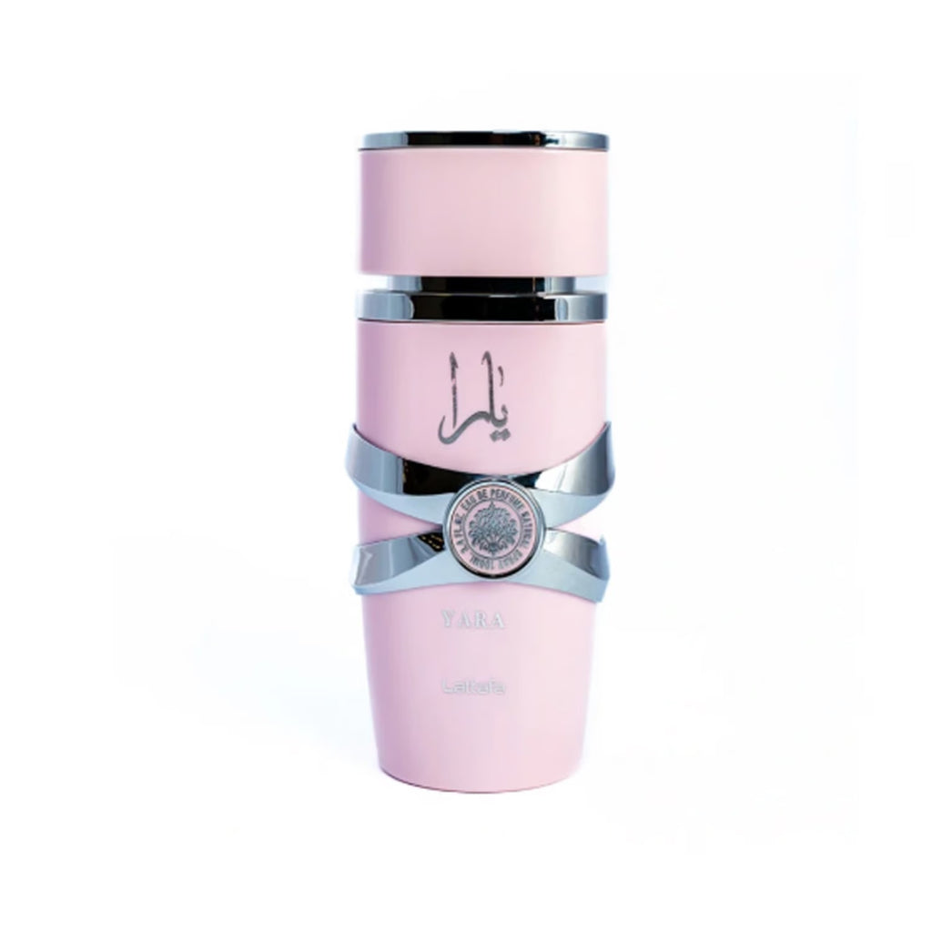 Kit Yara Lattafa 4 Piezas - Perfume, Body Lotion, Travel Spray y Bolso