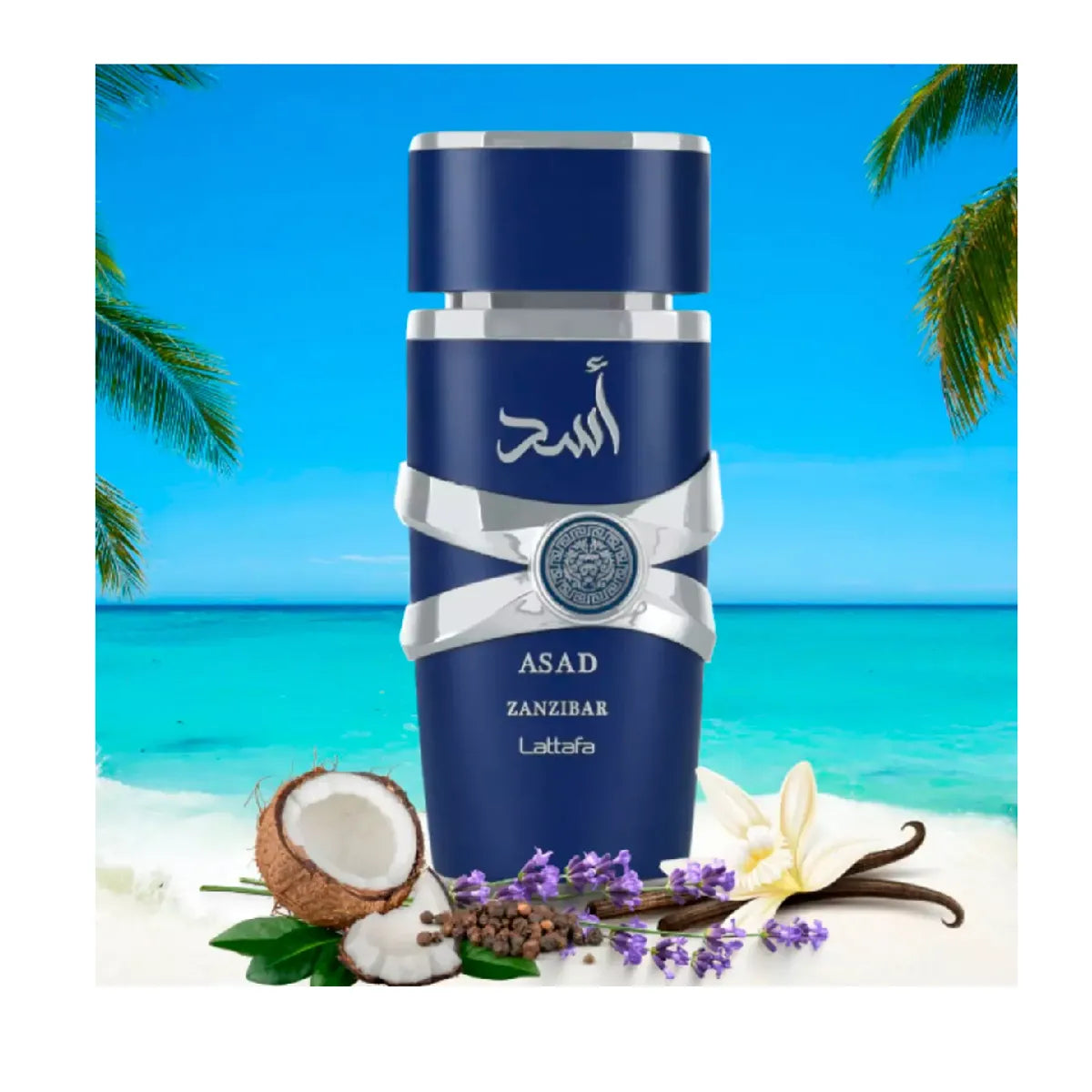 Perfume Asad Zanzibar Lattafa 100ml Eau de Parfum – Fragancia Amaderada Exótica para Hombre
