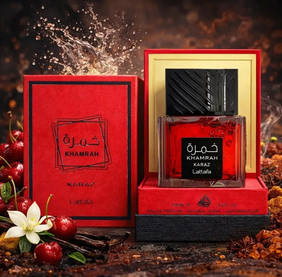 Lattafa Khamrah Karaz Eau de Parfum 100ml – La Tentación de la Cereza Gourmand