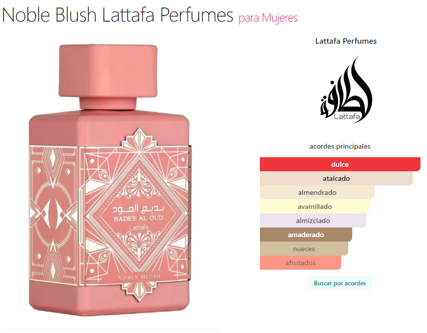 Perfume Badee Al Oud Noble Blush 100ml Para Mujer  Calidad Premium