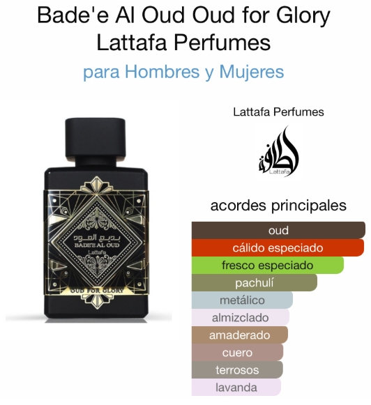 Perfume Lataffa Oud For Glory  Original 100ml Para Hombre Obsequio Atomizador