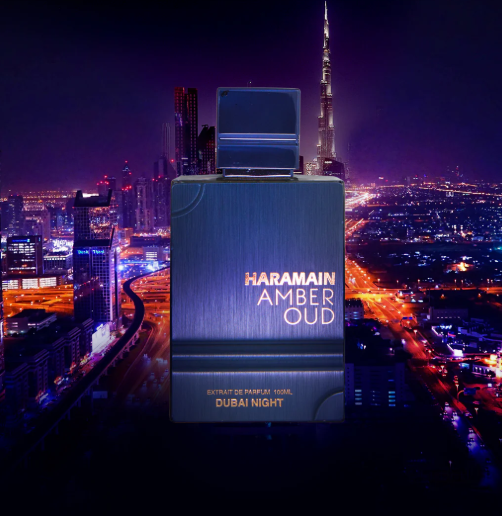Perfume Amber Oud Dubai Night AlHaramain 75ML Original Para Hombres Obsequio Atomizador