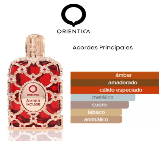 Orientica Amber Rouge Eau De Parfum Original  80 ML Unisex Obsequio Atomizador