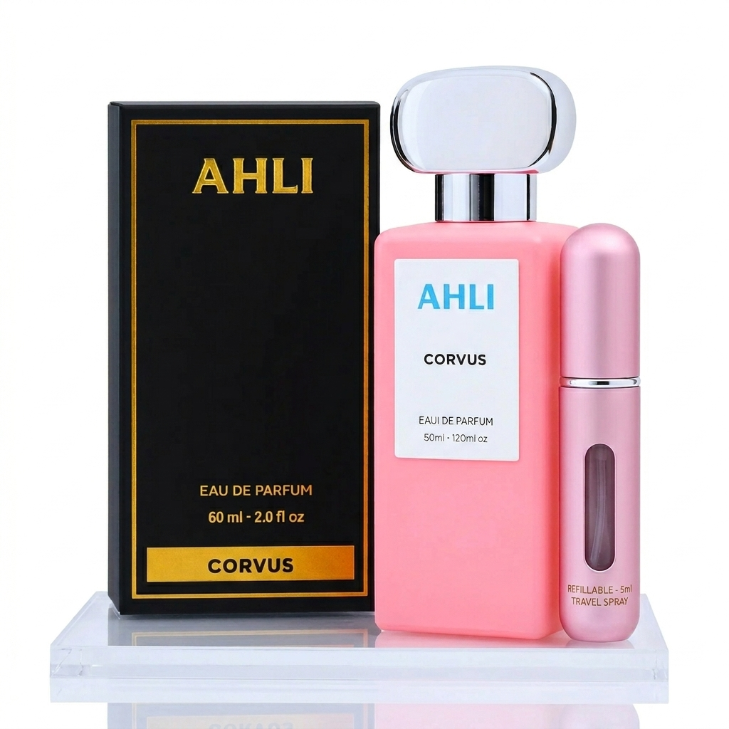 Perfume Ahli Corvus Parfum Original 60ml Para Mujer Obsequio Atomizador
